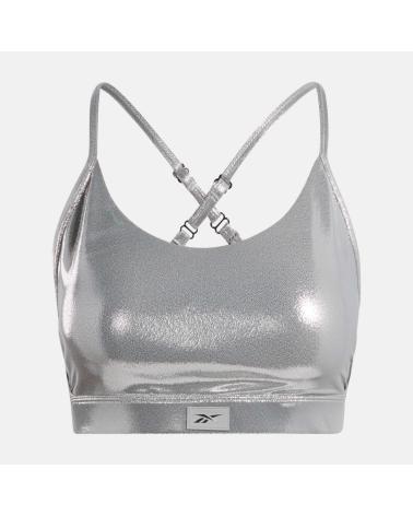 REGGISENO SPORTIVO REEBOK LUX STRAPPY BRA ARGENTO CROMO CHROME