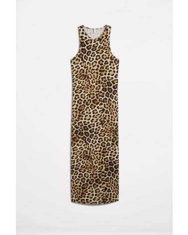 PUMA LEO LUXE SLIM AOP ANIMAL PRINT WHITE DRESS WHITE