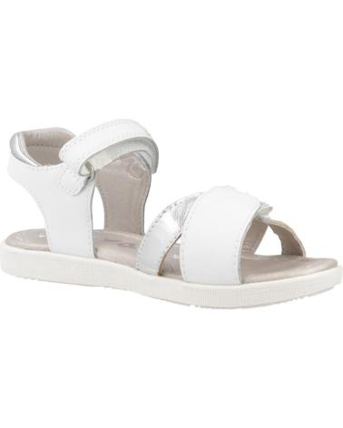 GARVALIN SANDALIAS NINA MODELO 242425G COLOR BLANCO BLANCO Y PLATA
