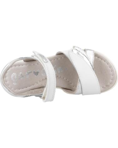 GARVALIN SANDALIAS NINA MODELO 242425G COLOR BLANCO BLANCO Y PLATA