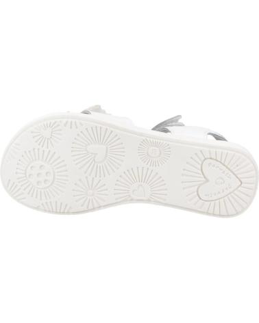 GARVALIN SANDALIAS NINA MODELO 242425G COLOR BLANCO BLANCO Y PLATA