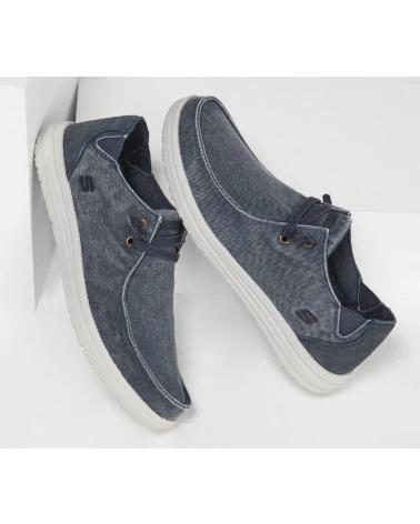 Zapatos-de-vestir-para-hombre-SKECHERS-66387-LONAS-DE-HOMBRE-AZUL-MARINO