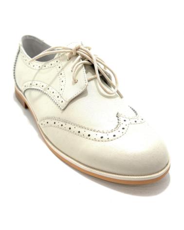PONNY ZAPATO COMUNION PIEL PICADO BEIGE