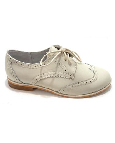 PONNY ZAPATO COMUNION PIEL PICADO BEIGE