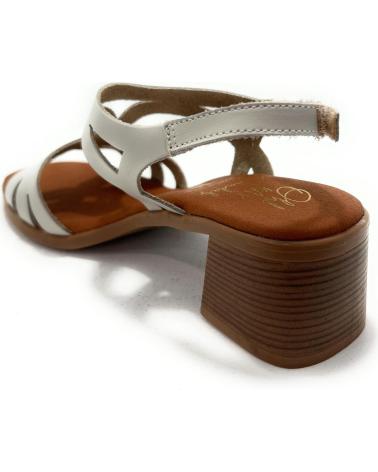 OH MY SANDALS SANDALIA PIEL TIRAS ENLAZADA TACON OH M BLANCO