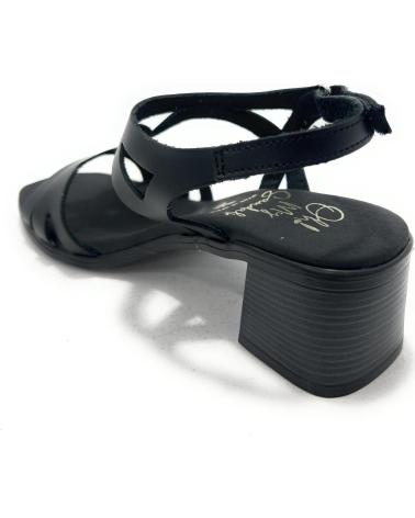 OH MY SANDALS SANDALIA PIEL TIRAS ENLAZADA TACON OH M NEGRO