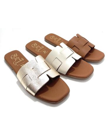 Schaufelsandalen-für-damen-OH-MY-SANDALS-ZUECO-PLANO-PIEL-AMARILLO