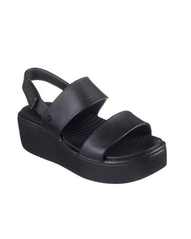 SKECHERS SANDALIAS PLANAS MUJER 111257 - NEGRO