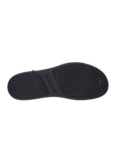 SKECHERS SANDALIAS PLANAS MUJER 111257 - NEGRO