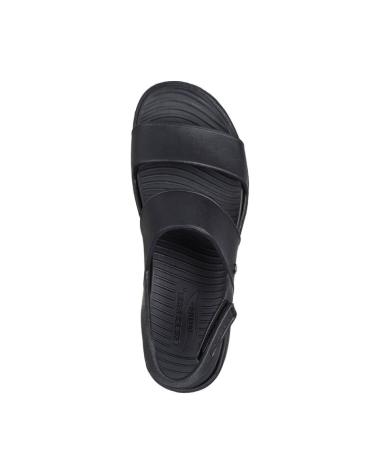 SKECHERS SANDALIAS PLANAS MUJER 111257 - NEGRO