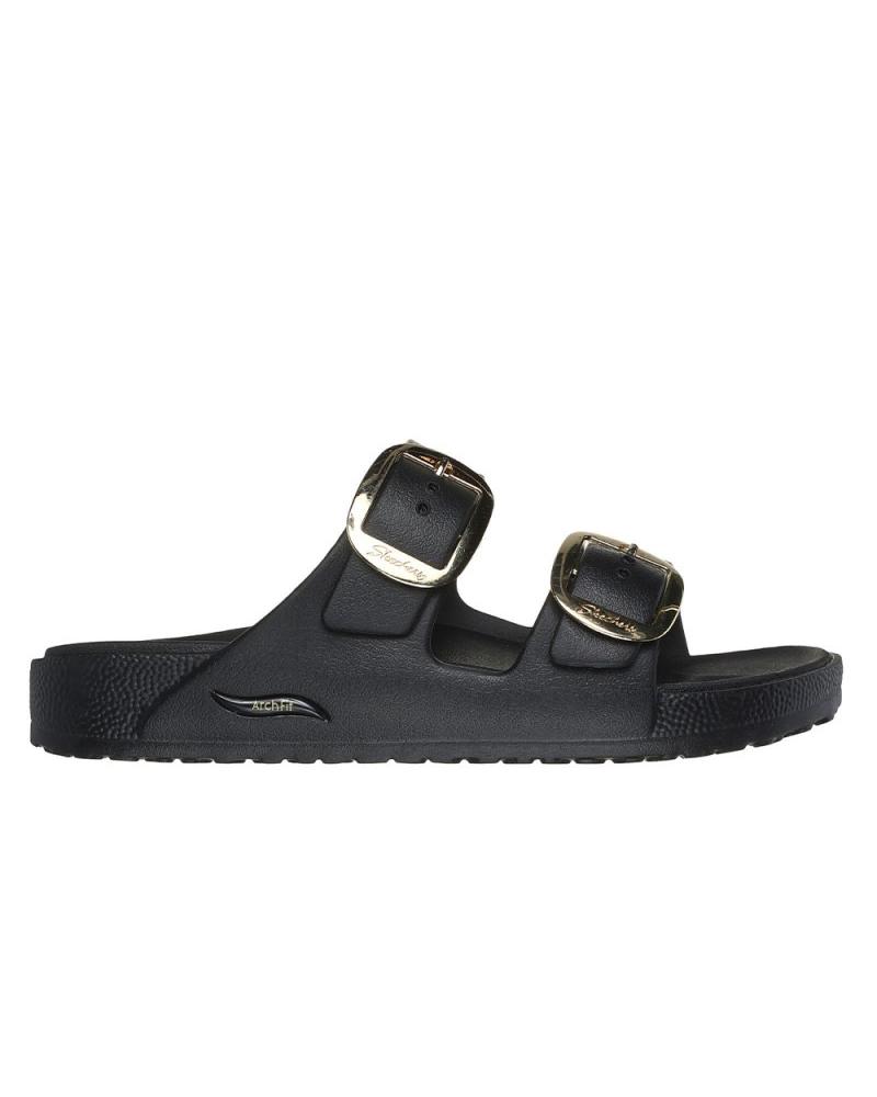 Sandálias-femininas-SKECHERS-SANDALIAS-PLANAS-MUJER-111592-NEGRO