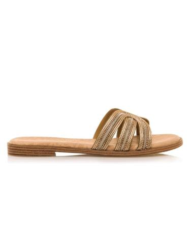 MTNG SANDALIAS PLANAS MUJER MUSTANG 54500 ORO DORADO