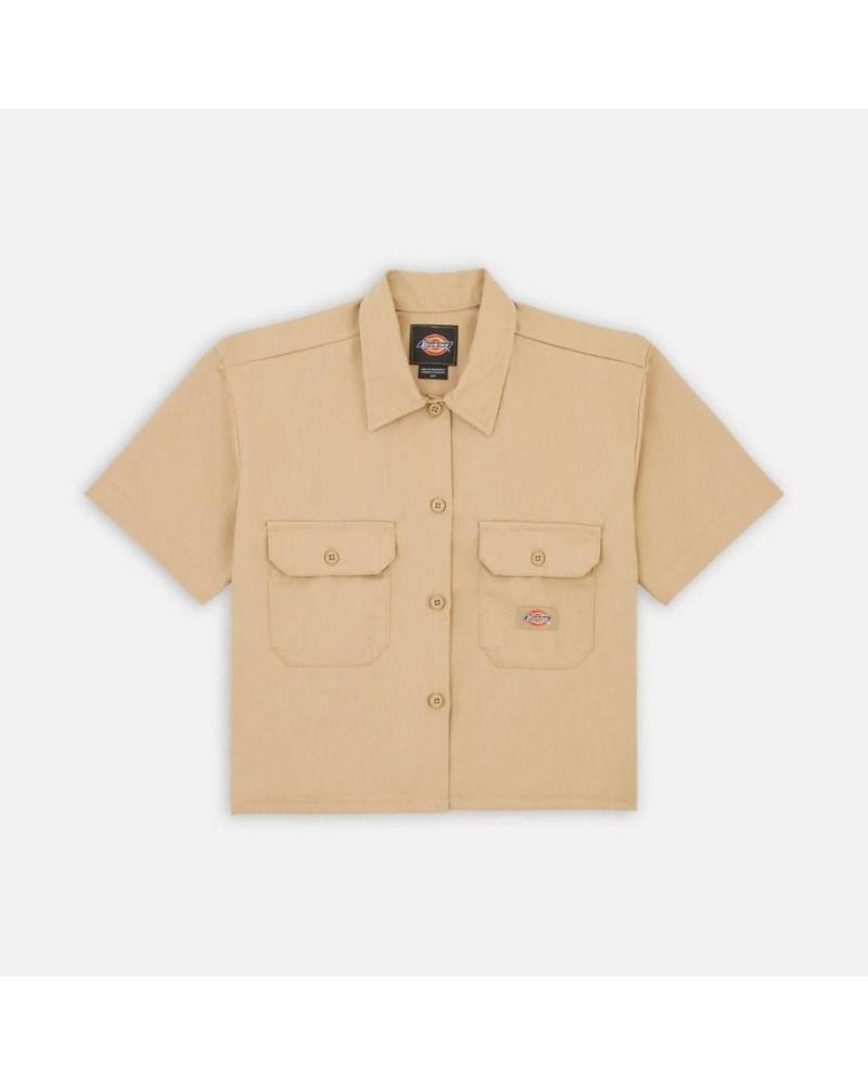-DICKIES-CAMISAS-MUJER-MODELO-WORK-SHIRT-CROPPED-COLOR-VERDE-KHK1