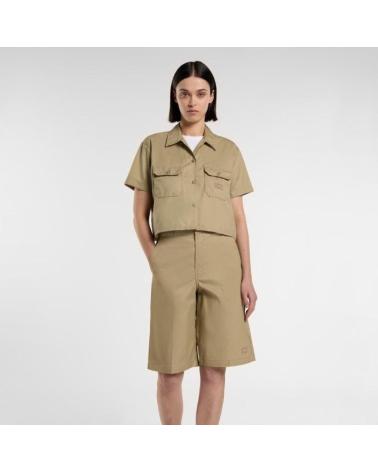 -DICKIES-CAMISAS-MUJER-MODELO-WORK-SHIRT-CROPPED-COLOR-VERDE-KHK1