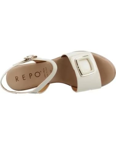 REPO SANDÁLIAS FEMININAS MODELO 20237R COR BEGE MARFIM REF 618518 AVORIO