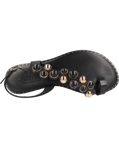 CARYATIS SANDALIAS PLANAS CARYATIS CON ADORNOS Y CIERRE DE HEBILLA BLACK