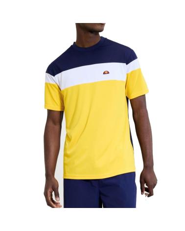 T-SHIRT ELLESSE MENDOZA TRICOLORE BLU MARINO, BIANCO E GIALLO MULTICOLOR