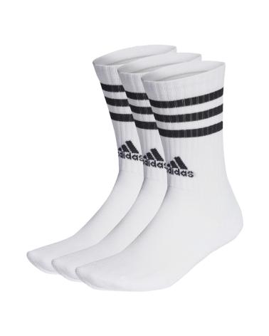 ADIDAS LOT DE 3 PAIRES DE CHAUSSETTES CLASSIQUES 3S C SPW CRW BLANCHES HT3458 BLANCO