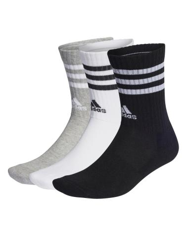 CALZINI ADIDAS CUSHIONED 3 STRISCE IC1323 - CONFEZIONE DA 3 PAIA MULTICOLORE MULTICOLOR