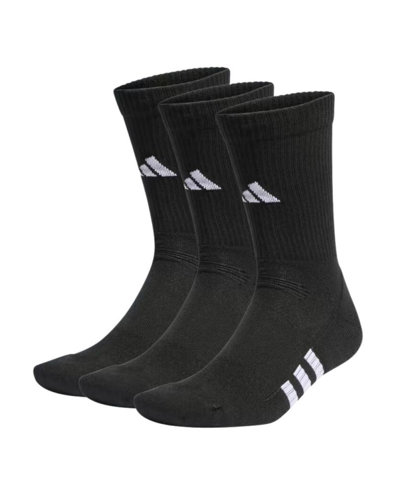 PACK 3 MEIAS ADIDAS PERFORMANCE CUSHIONED CREW IC9521 PRETAS NEGRO
