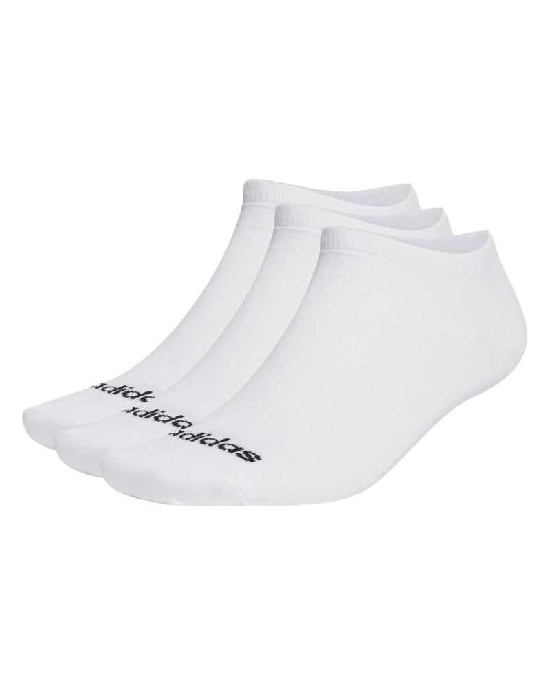 PACKUNG MIT 3 PAAR ADIDAS THIN LINEAR HT3447 KNÖCHELSOCKEN WEISS MULTICOLOR