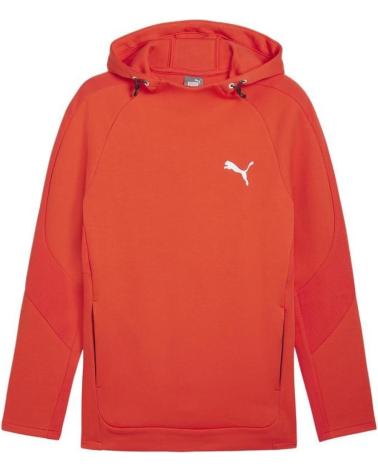 PUMA EVOSTRIPE 681699-18 - FELPA CON CAPPUCCIO E TASCA A MARSUPIO ARANCIONE NARANJA