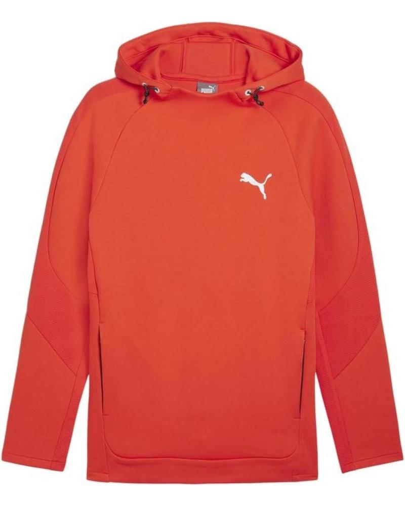 PUMA EVOSTRIPE 681699-18 - FELPA CON CAPPUCCIO E TASCA A MARSUPIO ARANCIONE NARANJA