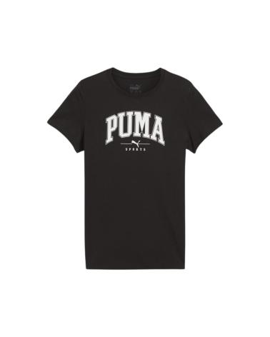 CAMISETA DE MANGA CORTA PUMA SQUAD 681779-01 NEGRA PARA NIÑA MULTICOLOR