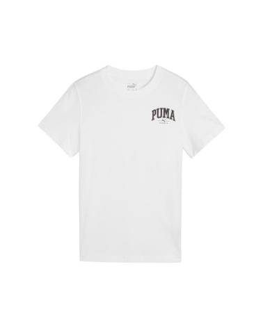 PUMA SQUAD 682773-02 T-SHIRT MANICHE CORTE BIANCO CON LOGO MULTICOLOR