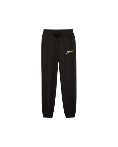 PUMA ESS SCRIPT 682799-01 PANTALONI SPORTIVI NERI MULTICOLOR