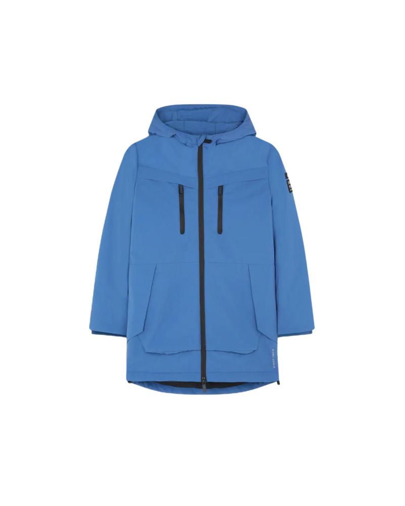 SCALPERS PARKA 48681BLUE BLAU MIT KAPUZE UND FLEECE-INNENFUTTER MULTICOLOR
