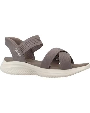 SKECHERS SANDALIAS 119975-DKTP EN MARRON PARA MUJER TAUPE MESH-GORE