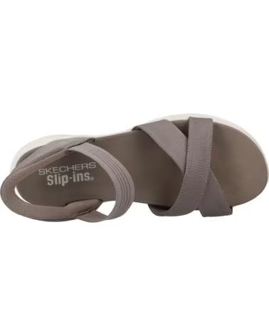 SKECHERS SANDALIAS 119975-DKTP EN MARRON PARA MUJER TAUPE MESH-GORE