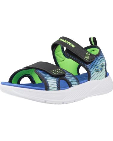 SKECHERS SANDALIAS NINO MODELO MICROSPEC-SPLASH COLOR AZUL BKLM