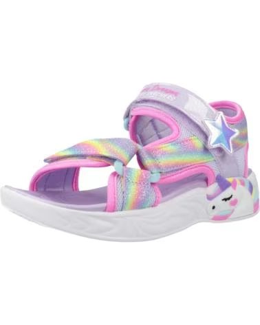 SKECHERS SANDALIAS NINA MODELO DREAMY UNICORNS COLOR AZUL LVMT