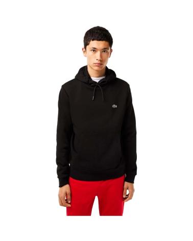 LACOSTE SWEAT À CAPUCHE MOLLETONNÉ NOIR - MODÈLE SH962300 NEGRO LACOSTE SWEAT À CAPUCHE MOLLETONNÉ NOIR - MODÈLE SH962300 NEGRO