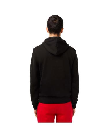 LACOSTE SWEAT À CAPUCHE MOLLETONNÉ NOIR - MODÈLE SH962300 NEGRO LACOSTE SWEAT À CAPUCHE MOLLETONNÉ NOIR - MODÈLE SH962300 NEGRO