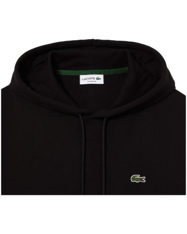 LACOSTE SWEAT À CAPUCHE MOLLETONNÉ NOIR - MODÈLE SH962300 NEGRO LACOSTE SWEAT À CAPUCHE MOLLETONNÉ NOIR - MODÈLE SH962300 NEGRO