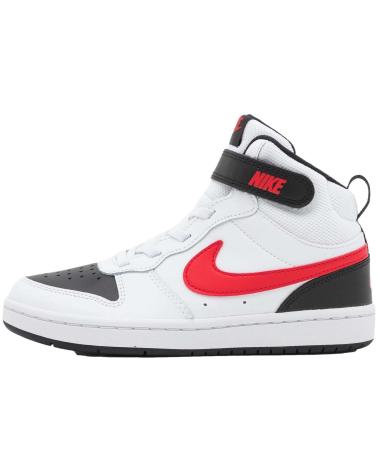 NIKE COURT BOROUGH MID 2 SNEAKER WEISS ROT SCHWARZ BLANCO