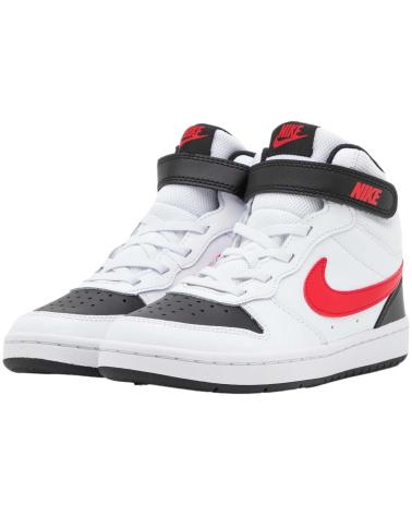 NIKE COURT BOROUGH MID 2 SNEAKER WEISS ROT SCHWARZ BLANCO