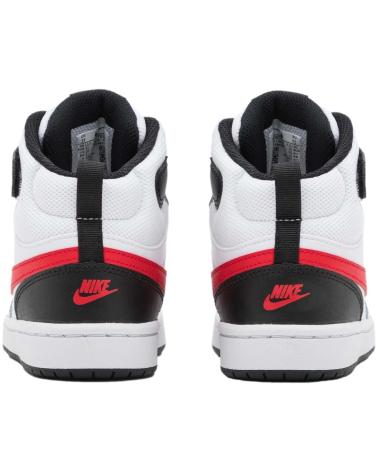 NIKE COURT BOROUGH MID 2 SNEAKER WEISS ROT SCHWARZ BLANCO