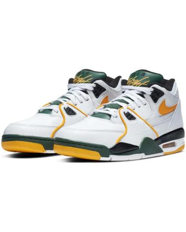 NIKE AIR FLIGHT 89 SUPERSONICS WHITE WITH GREEN AND YELLOW DETAILS BLANCO