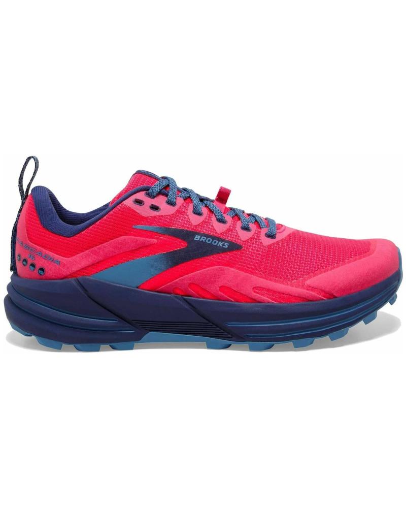 BROOKS ZAPATILLAS CASCADIA 16 PARA MUJER EN COLOR ROJO