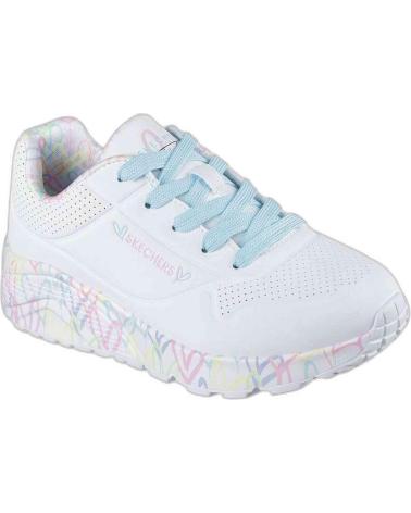 SKECHERS ZAPATILLAS UNO LITE PARA NINOS UNISEX EN COLOR BLANCO