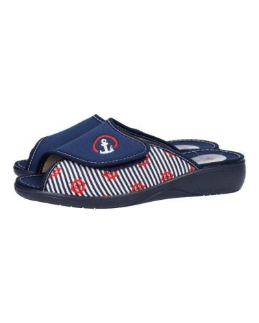 BONADONA ZAPATILLA ABIERTA VELCRO CASA AZUL