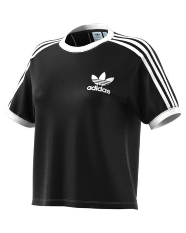 CAMISETA ADIDAS ORIGINALS 3-STRIPES PNST TEE NEGRA PARA MUJER NEGRO