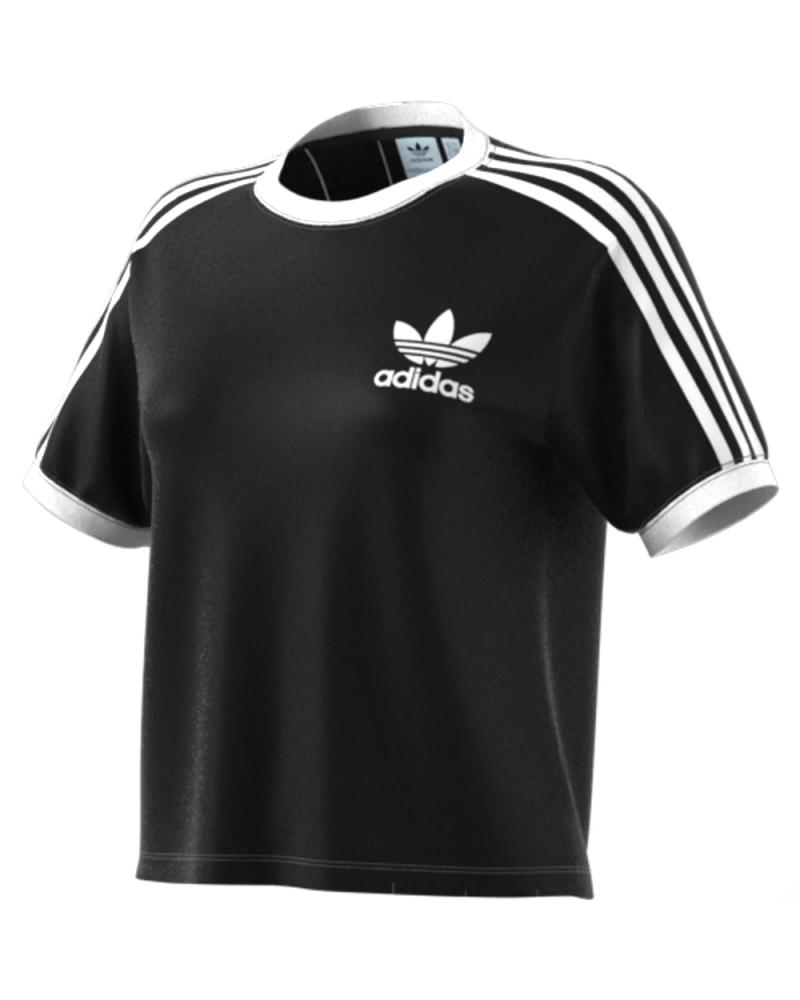 T-SHIRT ADIDAS ORIGINALS 3-STRIPES PNST TEE NOIR POUR FEMME NEGRO