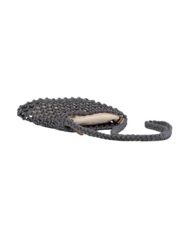 SIMOSASTRE STEEL TONE CROSSBODY BAG WITH BRAIDED TEXTURE ACERO