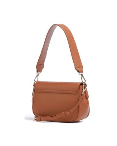 SAC BANDOULIÈRE VALENTINO EN CUIR MARRON CAMEL AVEC RABAT COURBÉ CUERO
