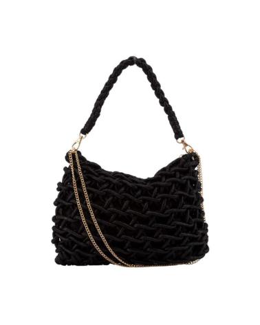 SAC BANDOULIÈRE SIMOSASTRE NOIR À TEXTURE MATELASSÉE NEGRO